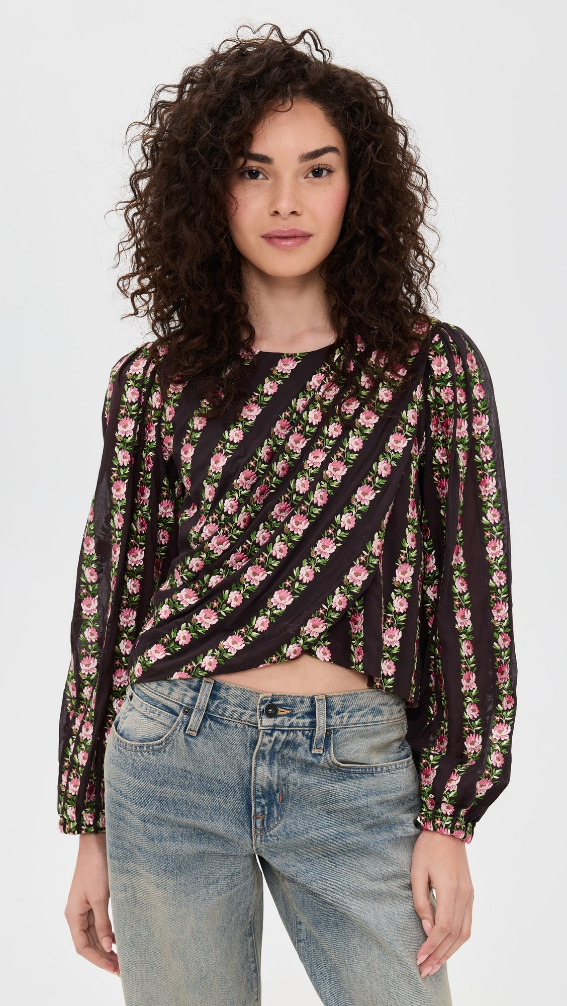 Sybil Embroidery Long Sleeve Blouse | Shopbop