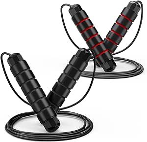 Jump Rope, Tangle-Free Rapid Speed Jumping Rope Cable with Ball Bearings for Women, Men, and Kids... | Amazon (US)