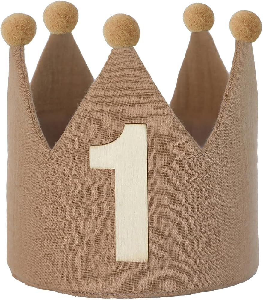 DCJHFJ Handmade Crown Hat 1st Birthday for Baby Boy Girl 1-3 Years Birthday Party Decoration Head... | Amazon (US)