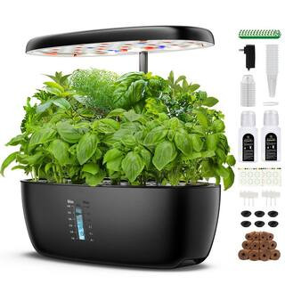 12-Pod Hydroponics Growing System with LED Grow Light, Indoor Garden Kit for Vegetables, Fruits, ... | The Home Depot