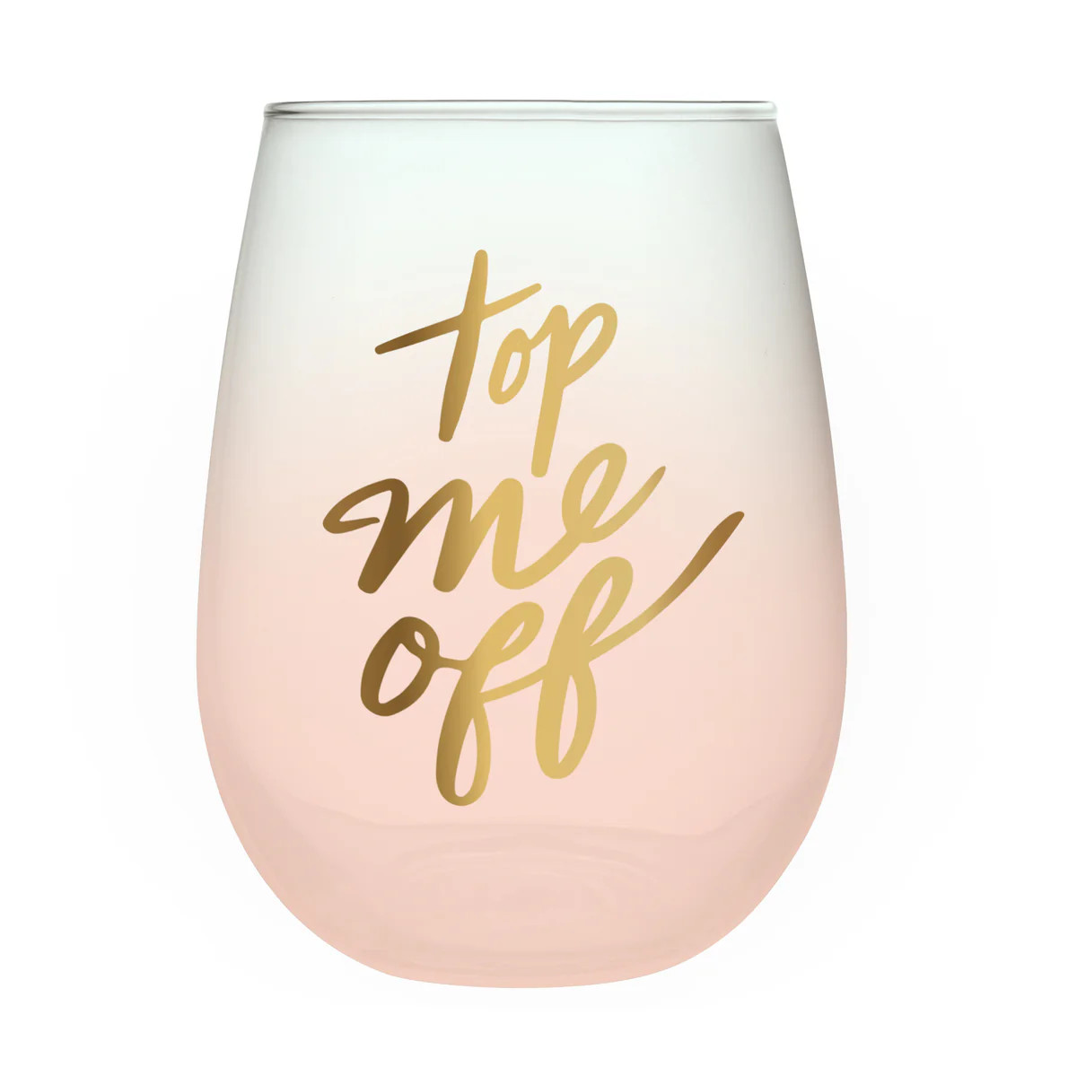 Top Me Off Wine Glass | Thimblepress