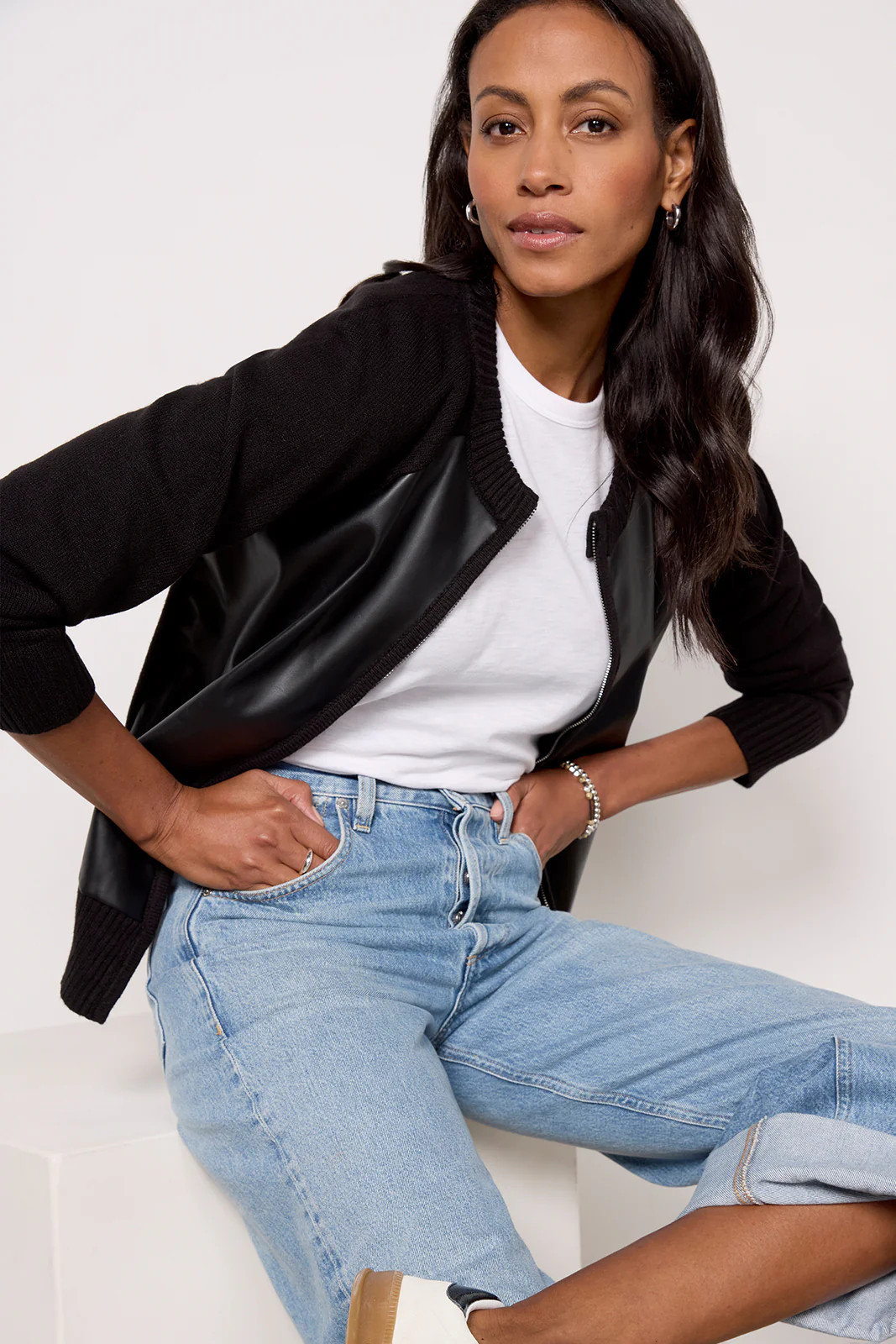 Harlow Bomber Cardigan | Evereve