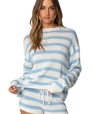 Women's Amaris Oversized Striped Knit Sweater | Macy's