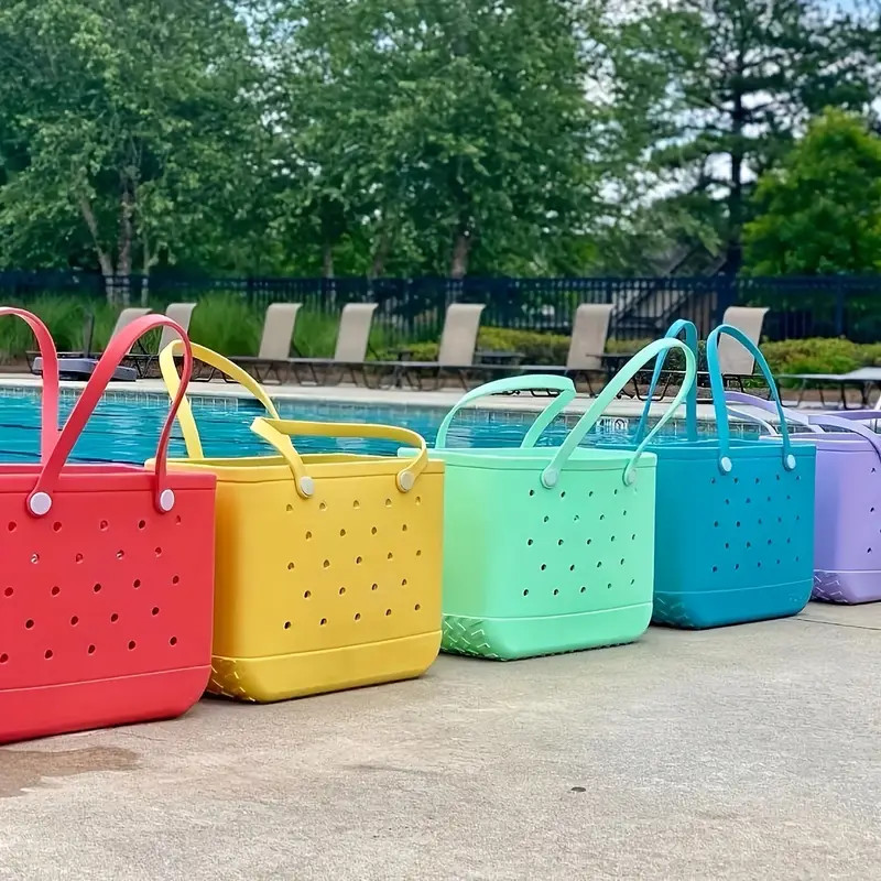 Shopping Basket Beach Bag Storage Bag, EVA Outdoor Camping Basket, Solid Color Beach Storage Bag | Temu Affiliate Program