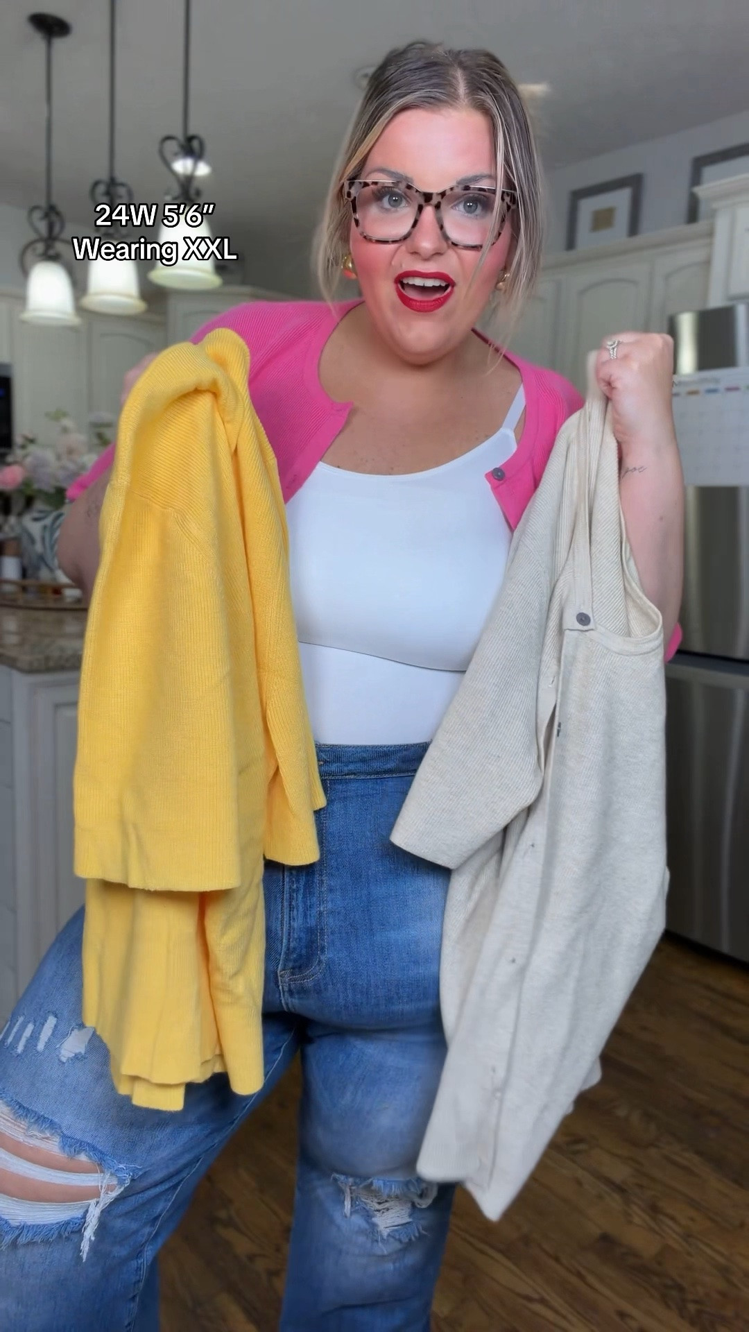 These half sleeve cardigans cover my upper arms without being too bulky!

#LTKPlusSize