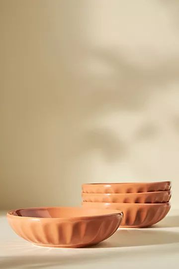 Shiny Latte Pasta Bowls, Set of 4 | Anthropologie (US)