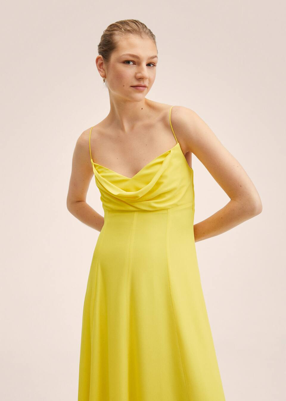 Flowy slit dress | MANGO (US)