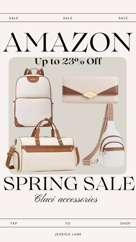 Amazon spring sale, save up to 23% on Cluci fashion duffel bags, backpacks, sling bags and wallets.Amazon fashion, Amazon accessories, cluci fashion, duffle bag, mini backpack, wallet, sling bag, travel bag

#LTKitbag #LTKtravel #LTKsalealert