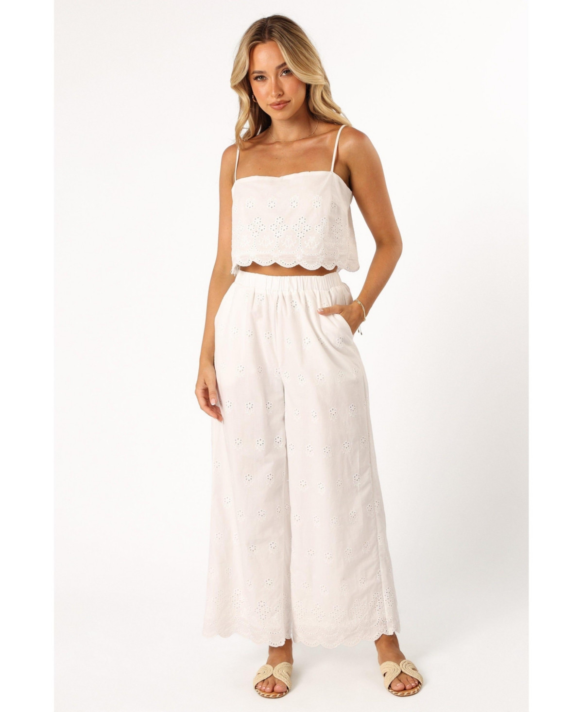 Petal and Pup Women's Clementine Pant Set - White | Macy's