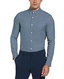 Perry Ellis Men's Standard Motion Slim Fit Geo Link Print Long Sleeve Stretch Button-Down Shirt, Vin | Amazon (US)