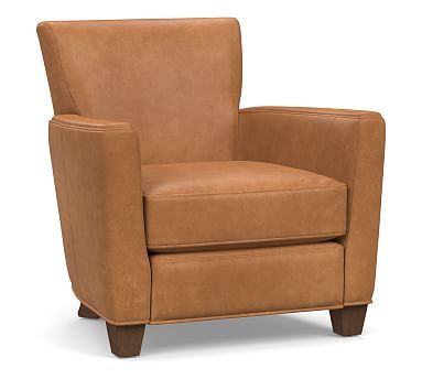 Irving Square Arm Leather Recliner | Pottery Barn (US)