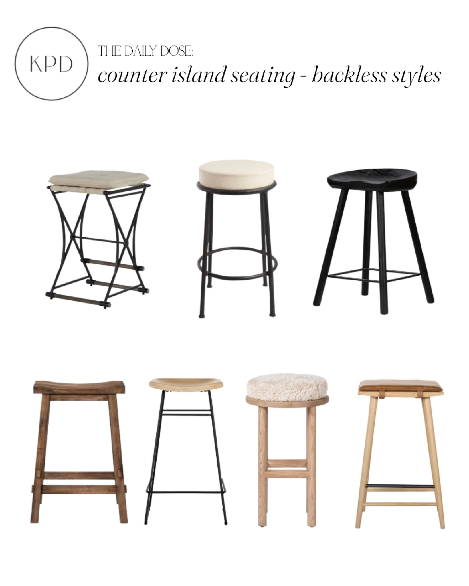 kpd the daily dose: backless counter island seating from mcgee & co. lulu & georgia, pottery barn & target 

#LTKstyletip #LTKhome