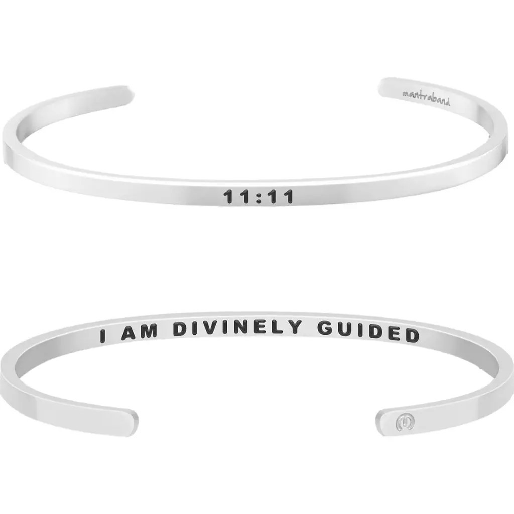 Mantra Angel Number 1111 bracelet in Silver at Nordstrom | Nordstrom
