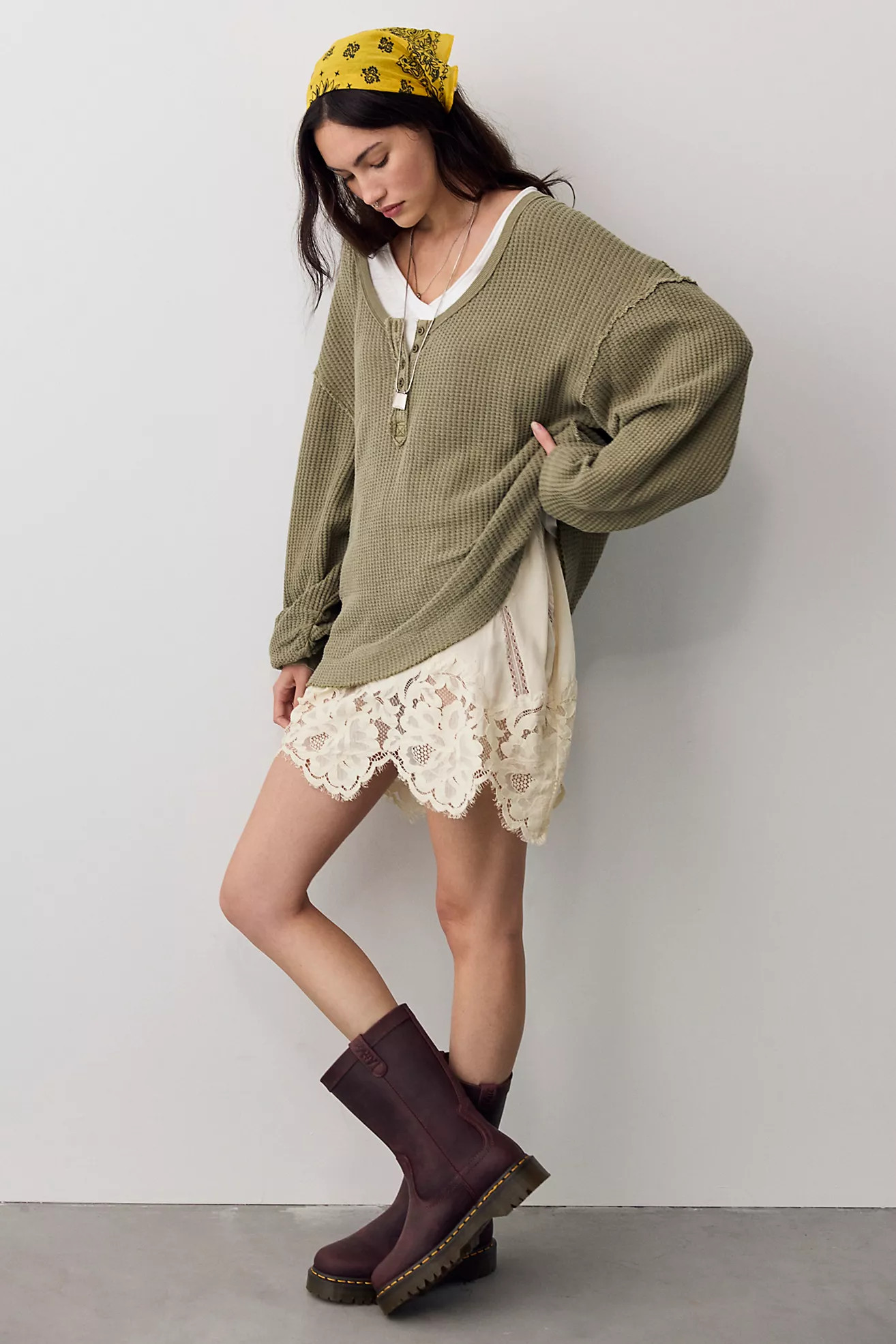 We The Free Montreal Oversized Thermal Henley | Free People (Global - UK&FR Excluded)
