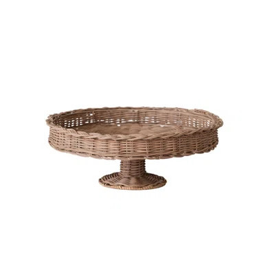 Decorative Hand-Woven Rattan Pedestal | Wayfair North America