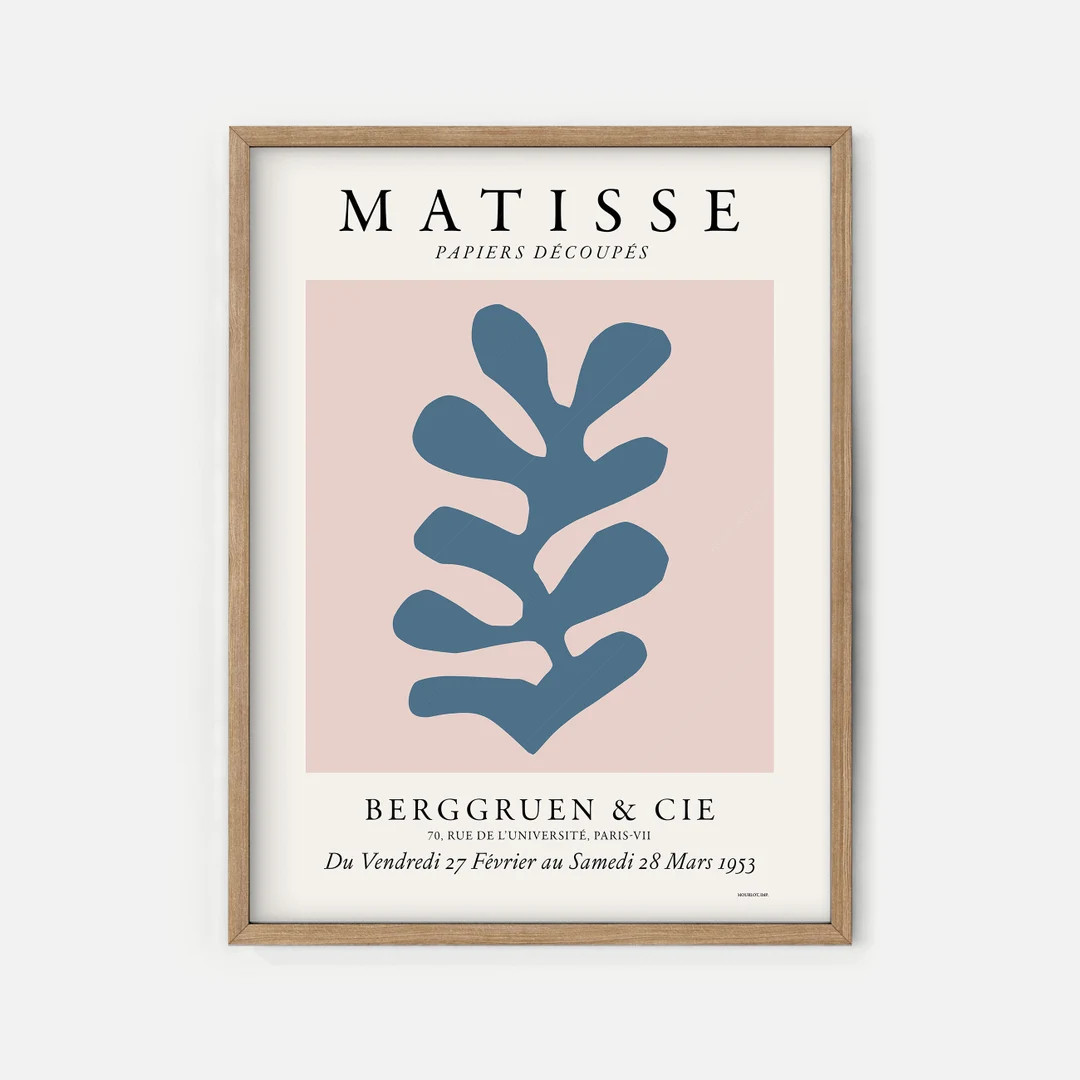 Neutral Wall Art Matisse Print Pastel Color Leaf Print - Etsy UK | Etsy (UK)