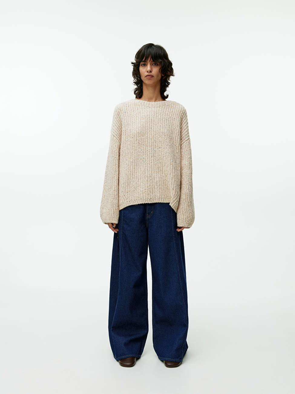 Gerippter Pullover mit Rundhalsausschnitt | ARKET (EU)