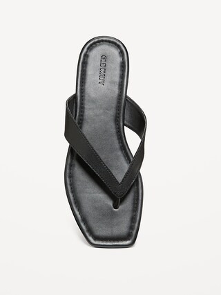 Faux-Leather Flip Flop for Women | Old Navy (US)