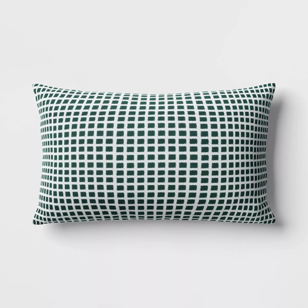 10"x17" Micro Grid Rectangular Outdoor Lumbar Pillow - Room Essentials™ | Target