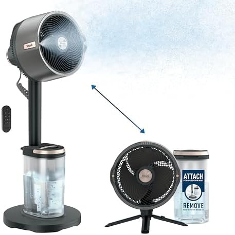 Shark FlexBreeze Pro Mist Fan — Indoor & Outdoor, Integrated Misting, Pedestal to Tabletop, Cor... | Amazon (US)