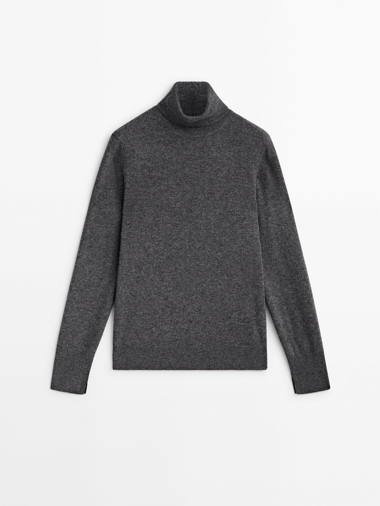 Rollkragenpullover mit Wollmischgewebe | Massimo Dutti DE