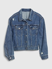 Distressed Denim Dolman Icon Jacket | Gap (US)