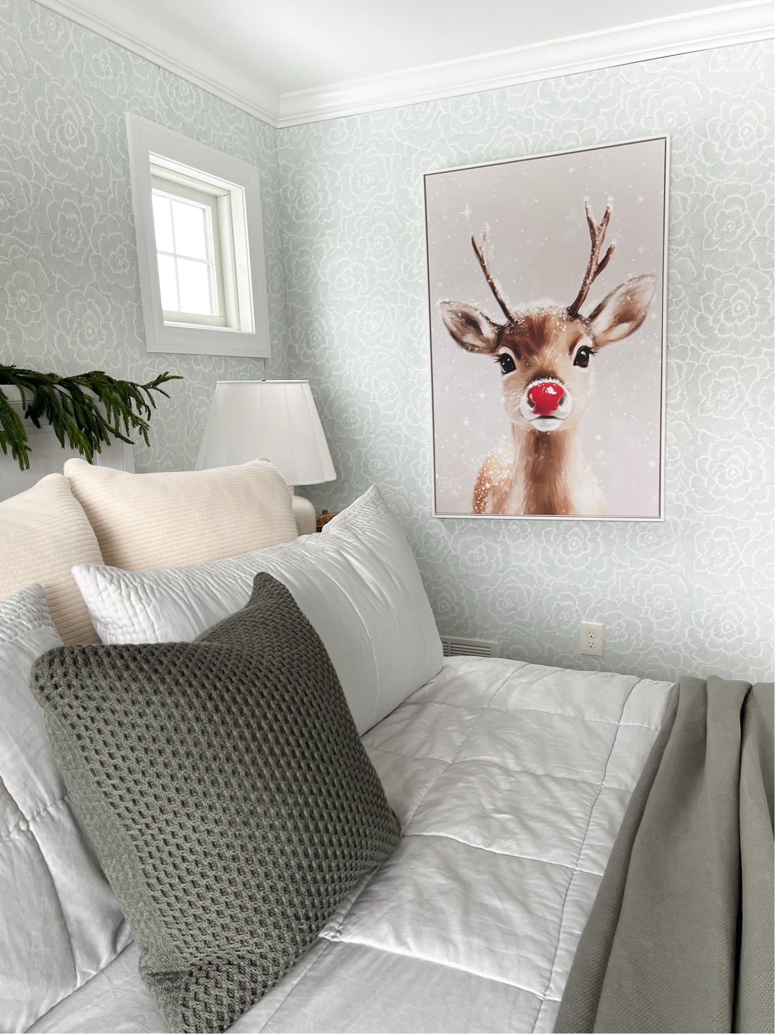 Another beautiful reindeer art piece from a small Etsy shop! I ordered the really large size (I might’ve gone a little too big) 32x48 with the white frame. It’s absolutely stunning and arrived fast! Also linking the other items in our bedroom  

#LTKHome #LTKSeasonal #LTKHoliday