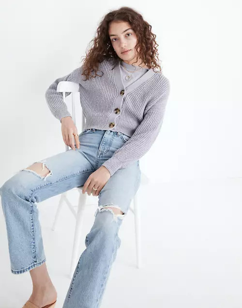 Greywood Crop Cardigan Sweater | Madewell