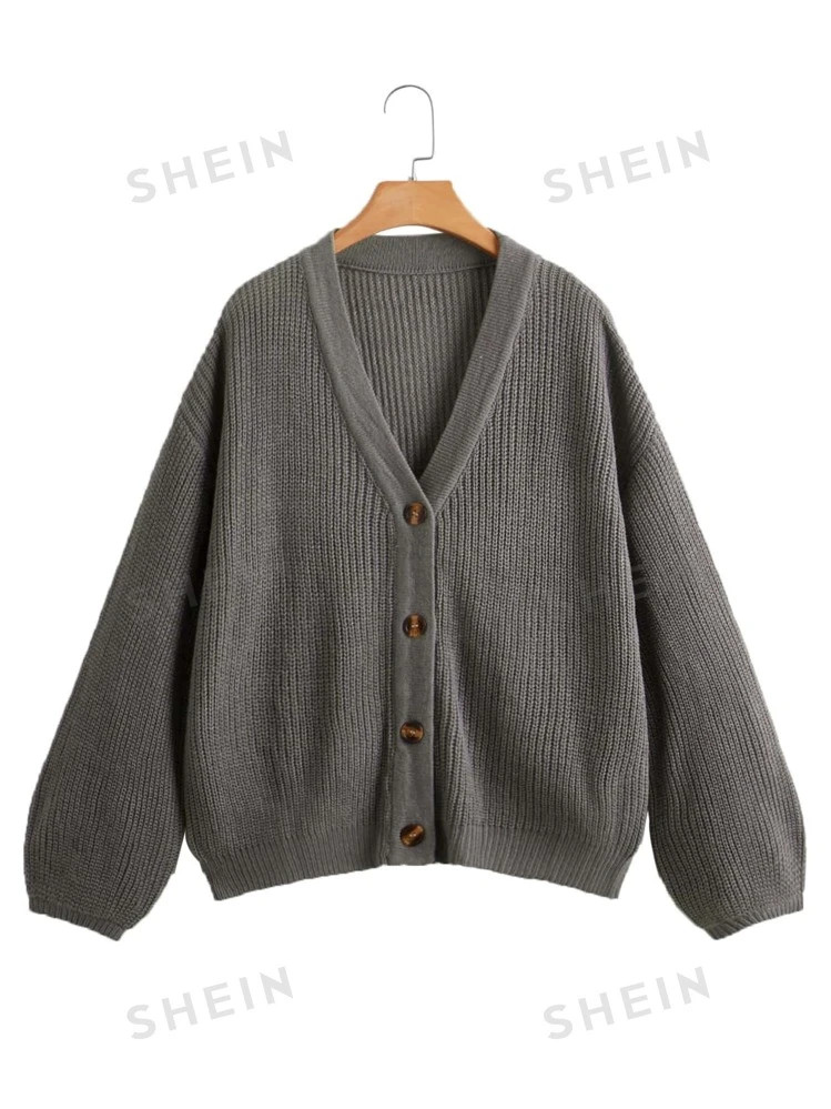 SHEIN Essnce Drop Shoulder Cardigan | SHEIN