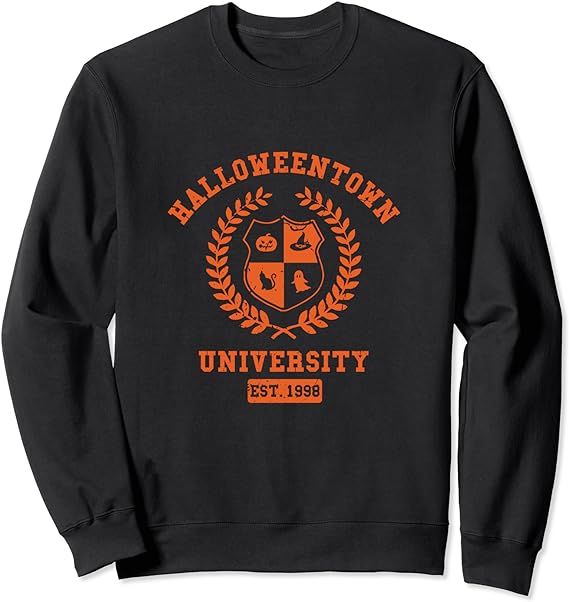 Funny Halloweentown University Shield Spooky Halloween Scary Sweatshirt | Amazon (US)