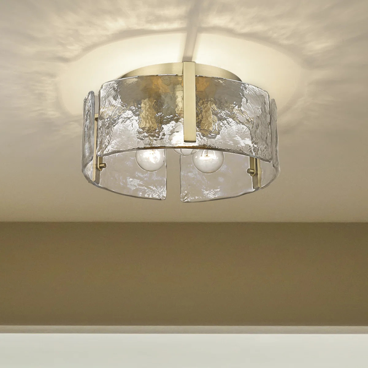 Kourtney Glass Flush Mount | Wayfair North America