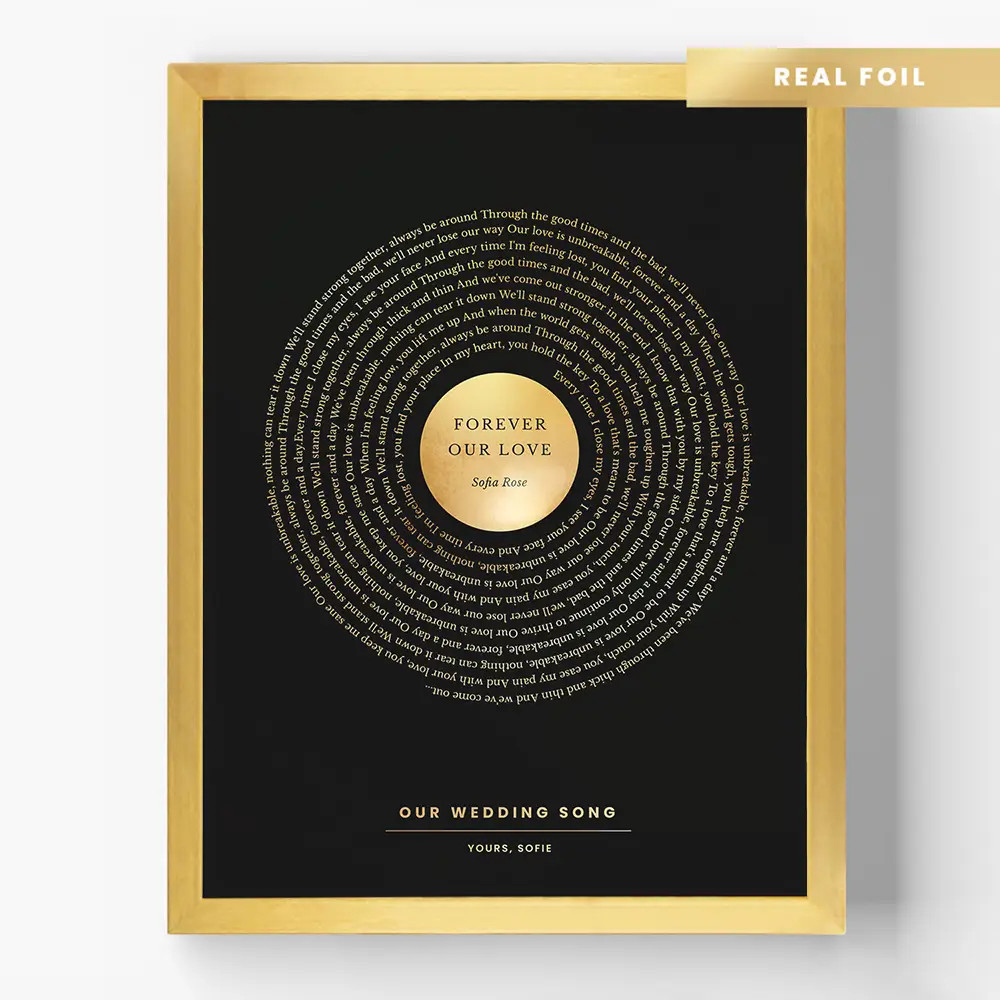 Sonic Gold - Foil-Embellished Lyrics Wall Art | Lime & Lou (US)