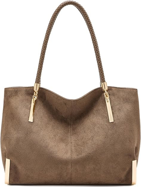 FOXLOVER Large Capacity Tote Handbags for Women, Women's Top-handle Bags Fashion Shoulder Bags Pu... | Amazon (US)