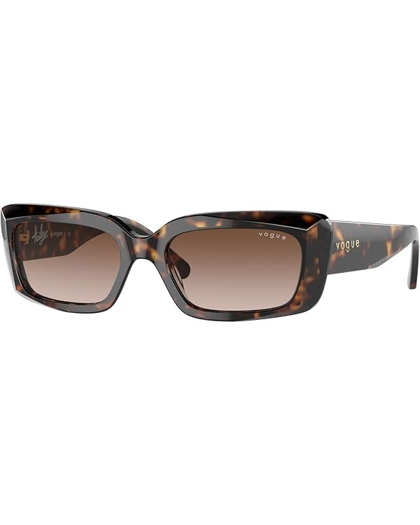 Vogue Eyewear Women's VO5440S Square Sunglasses, Dark Havana/Brown Gradient, 52 mm | Amazon (US)