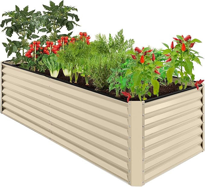 Best Choice Products 8x4x2ft Outdoor Metal Raised Garden Bed, Deep Root Planter Box for Vegetable... | Amazon (US)