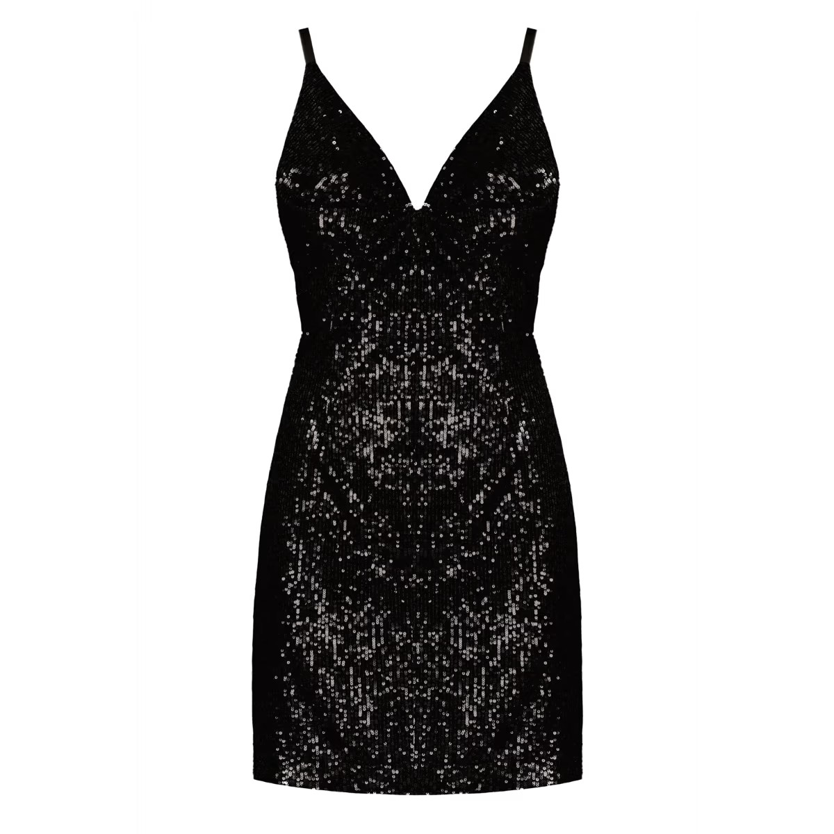 Buena Black Sequin Short Cocktail Dress | Wolf & Badger