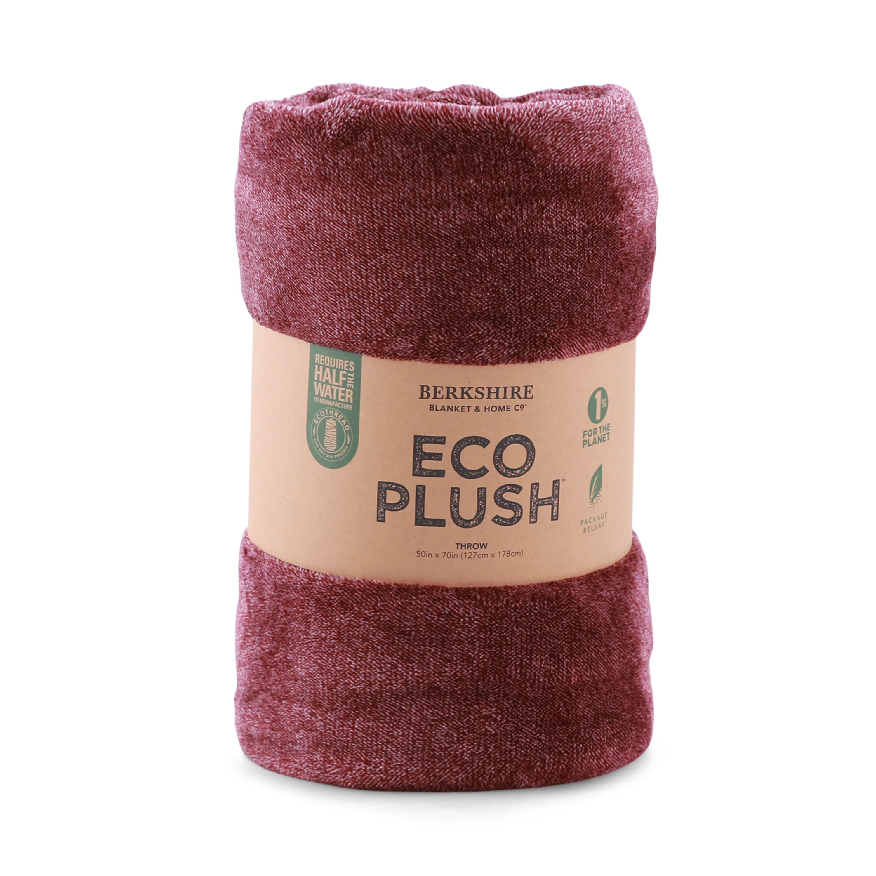 Berkshire Blanket & Home Eco-Plush Throw Blanket, Wine, Oversized Throw | Walmart (US)