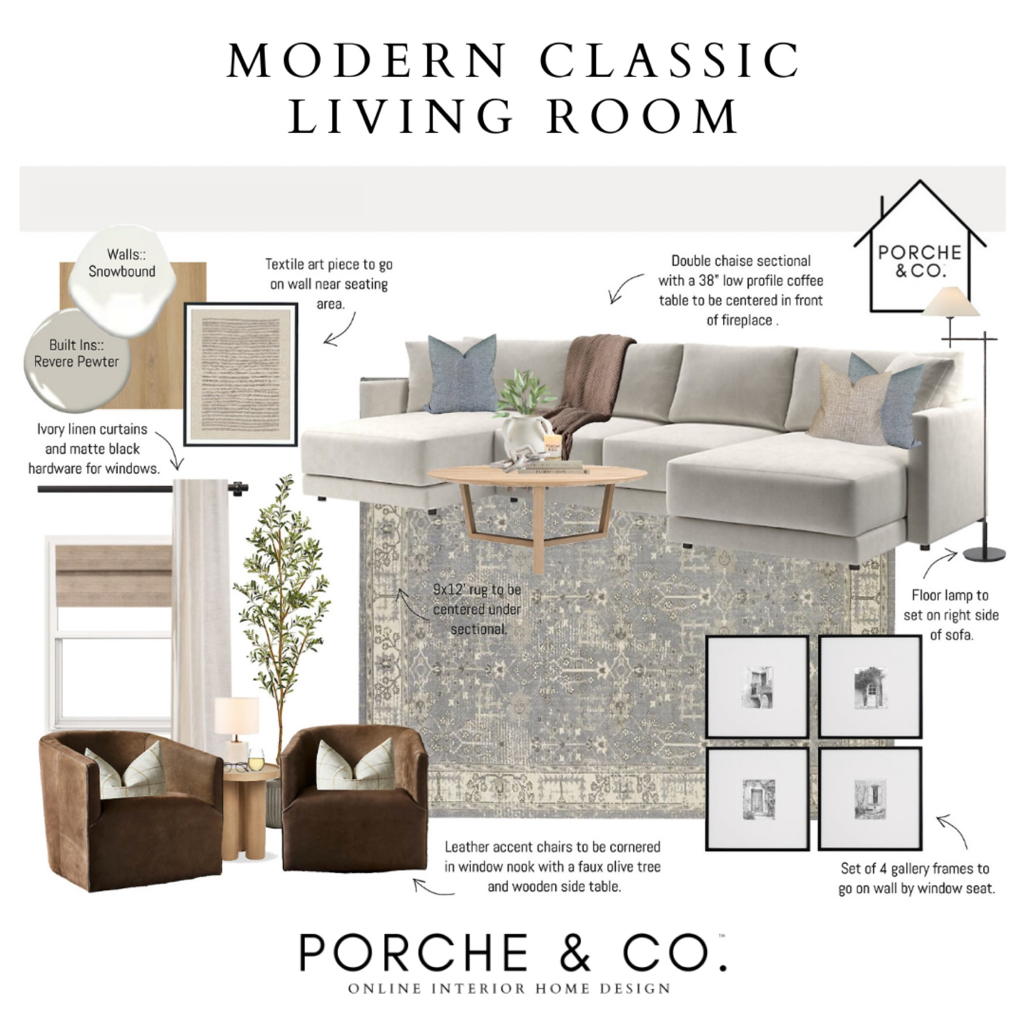 Living room design, living room decor, den decor, modern classic family room, transitional decor, neutral home #clientdesign #edesign #moodboard

#LTKSeasonal #LTKhome #LTKstyletip
