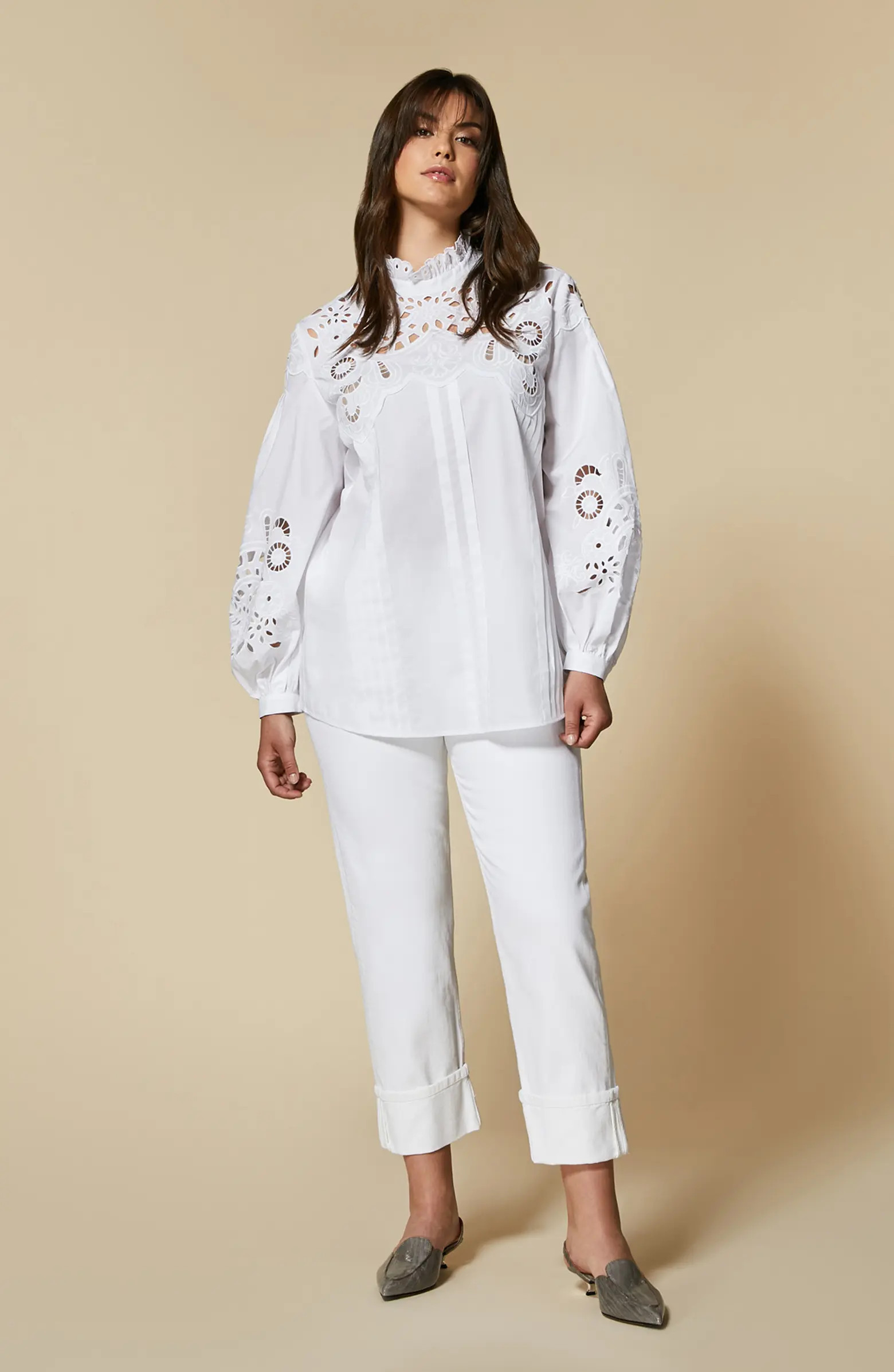 Marina Rinaldi Istinto Cuff Straight Leg Jeans | Nordstrom | Nordstrom