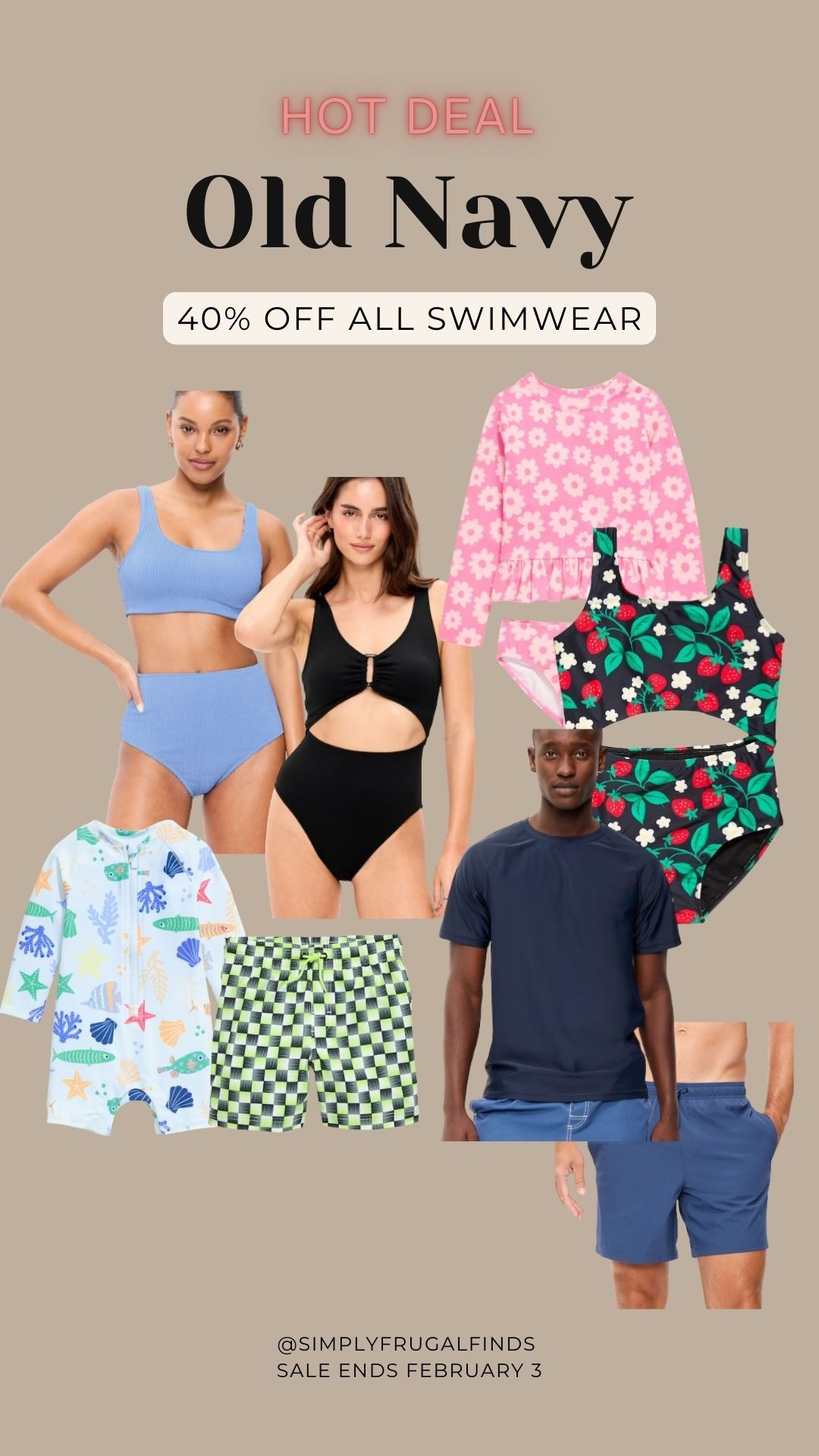 50% off all swimsuits for the family online at Old Navy Canada! Great selection this year! 

 

#LTKcanada #LTKsale #LTKswimwear