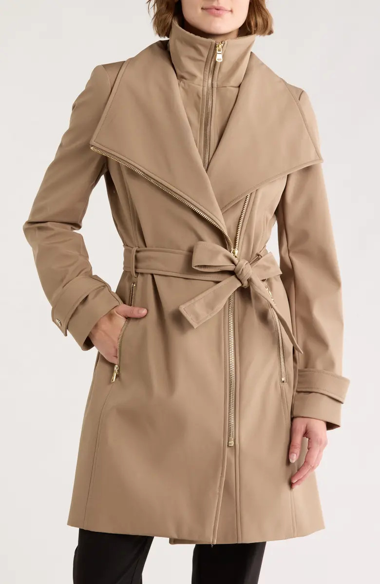 Calvin Klein Belted Softshell Jacket with Inner Bib | Nordstromrack | Nordstrom Rack
