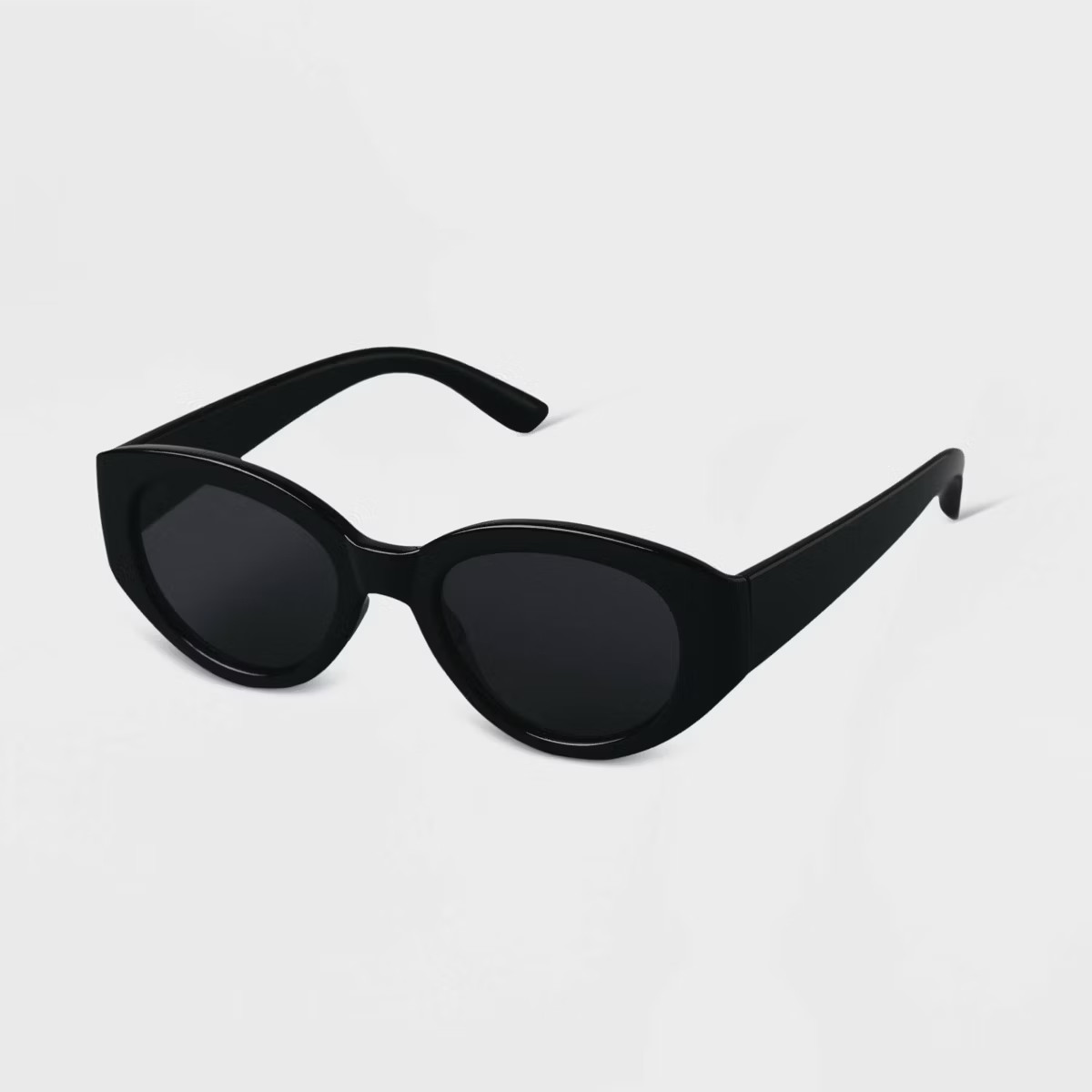 Women's Plastic Oval Sunglasses - A New Day™ Black | Target