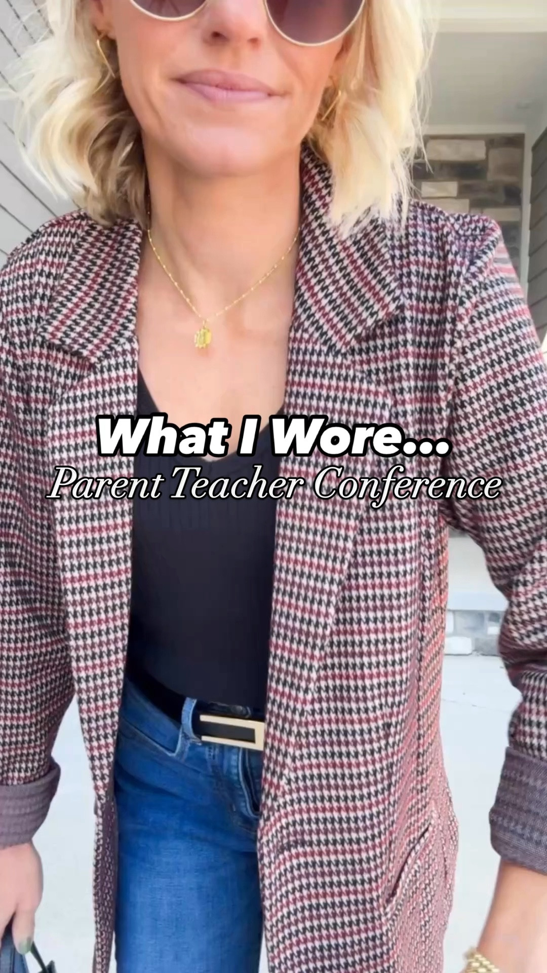 What I wore to parent teacher conference! Blazer- xsmall || jeans- 24/petite || Tank- linked similar 

#LTKVideo #LTKStyleTip #LTKOver40