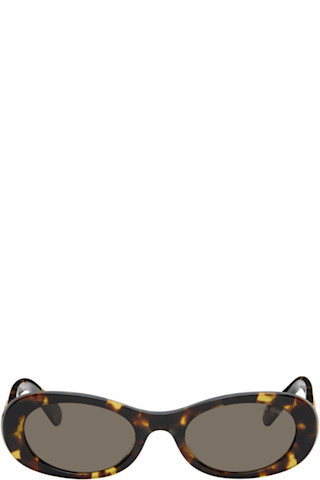 Brown Miu Glimpse Sunglasses | SSENSE