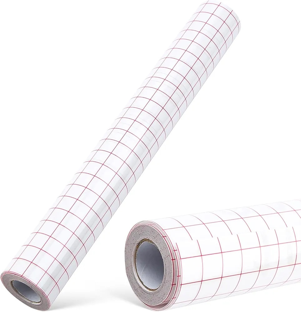 Transfer Tape for Vinyl -12" x 16 FT w/Red Clear Alignment Grid Transfer Paper Tape Application T... | Amazon (US)