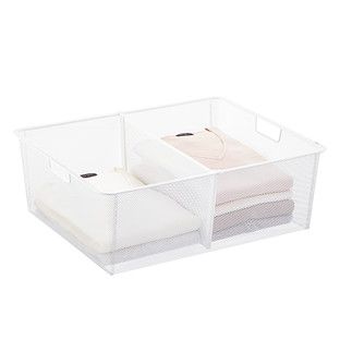 White Elfa Mesh Drawer Dividers | The Container Store