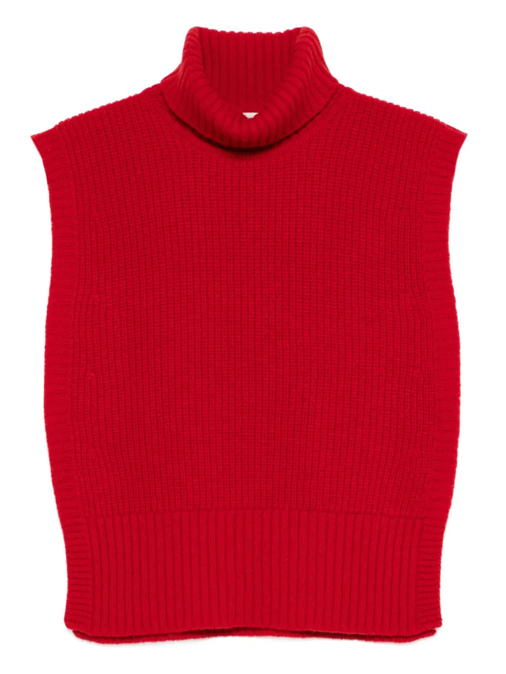 DAVANTINO turtleneck sleeveless wool sweater - Red | Farfetch Global