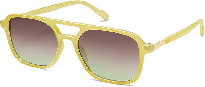 SOJOS Retro Aviator Sunglasses for Women Men,Trendy Rectangle Womens Mens Shades Sun Glasses SJ22... | Amazon (US)