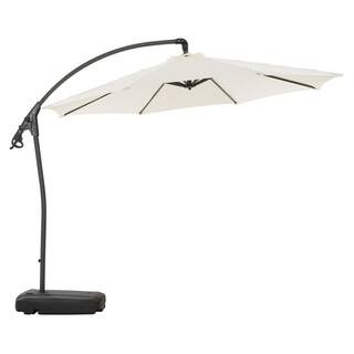 CorLiving 9.5 ft. Aluminum Cantilever Patio Umbrella in White | The Home Depot