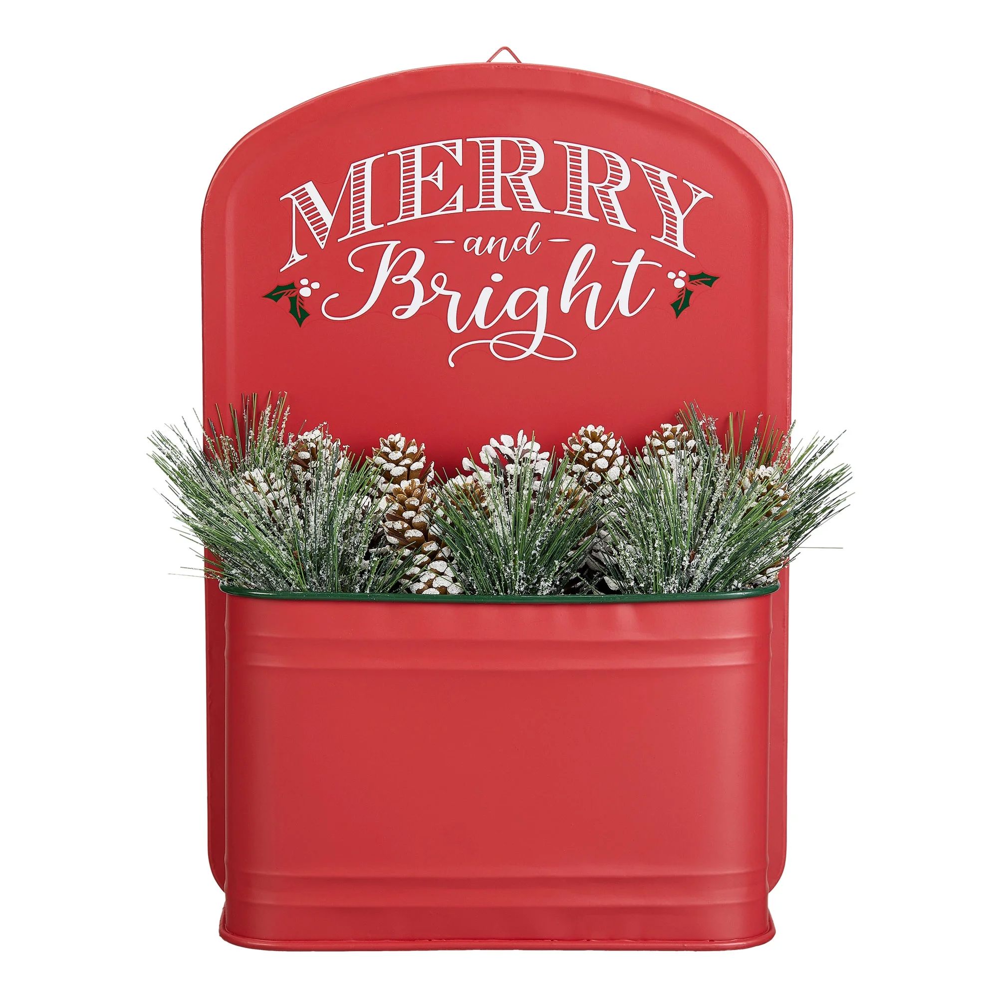 Holiday Time Merry and Bright Hanging Christmas Decoration, 10" x 14.5" | Walmart (US)